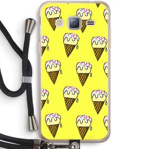 CaseCompany Isjes: Samsung Galaxy J3 (2016) Transparant Hoesje met koord
