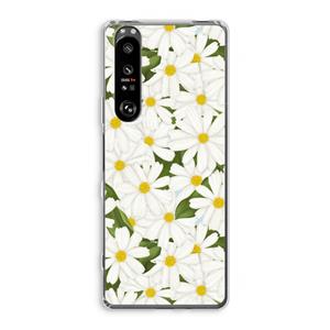 CaseCompany Summer Daisies: Sony Xperia 1 III Transparant Hoesje