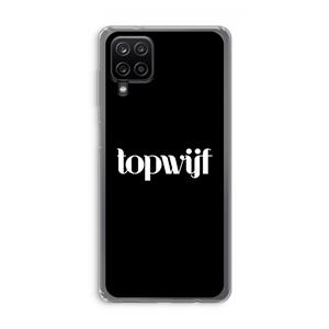 CaseCompany Topwijf Zwart: Samsung Galaxy A12 Transparant Hoesje