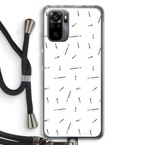 CaseCompany Hipster stripes: Xiaomi Redmi Note 10 Pro Transparant Hoesje met koord