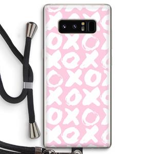 CaseCompany XOXO: Samsung Galaxy Note 8 Transparant Hoesje met koord