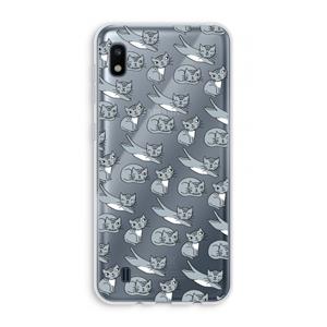CaseCompany Poezen: Samsung Galaxy A10 Transparant Hoesje