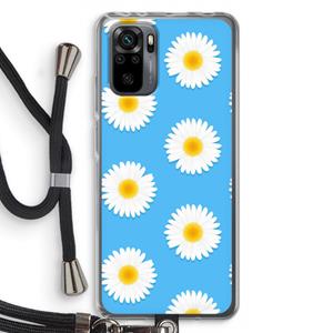 CaseCompany Margrietjes: Xiaomi Redmi Note 10 Pro Transparant Hoesje met koord