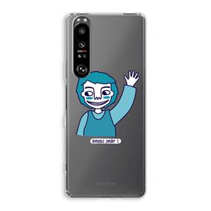 CaseCompany Zwaai: Sony Xperia 1 III Transparant Hoesje