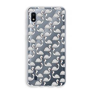 CaseCompany Zwanen: Samsung Galaxy A10 Transparant Hoesje