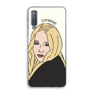 CaseCompany Mary Kate: Samsung Galaxy A7 (2018) Transparant Hoesje