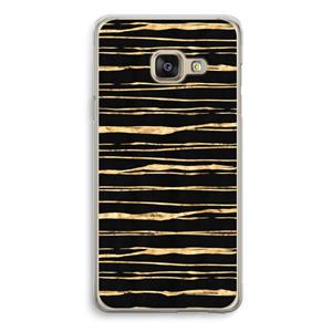 CaseCompany Gouden strepen: Samsung Galaxy A3 (2016) Transparant Hoesje