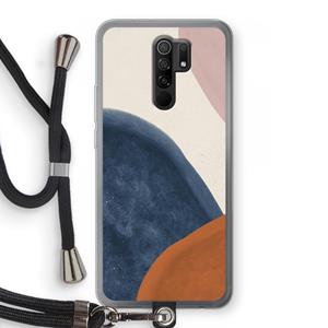 CaseCompany Geo #1: Xiaomi Redmi 9 Transparant Hoesje met koord
