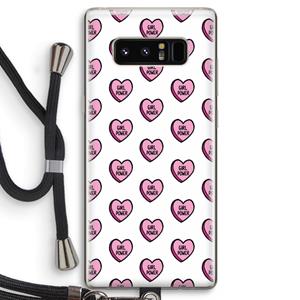 CaseCompany GIRL POWER: Samsung Galaxy Note 8 Transparant Hoesje met koord