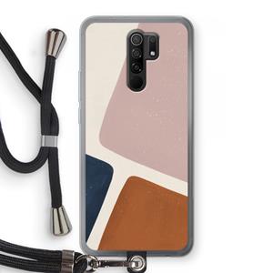 CaseCompany Geo #2: Xiaomi Redmi 9 Transparant Hoesje met koord