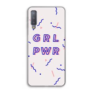 CaseCompany GRL PWR: Samsung Galaxy A7 (2018) Transparant Hoesje