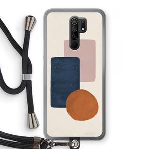 CaseCompany Geo #3: Xiaomi Redmi 9 Transparant Hoesje met koord