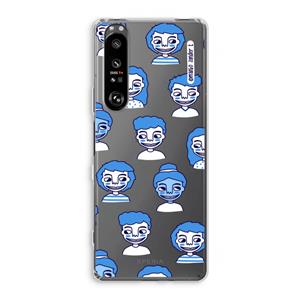 CaseCompany Gezichtjes: Sony Xperia 1 III Transparant Hoesje