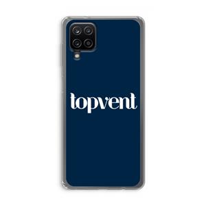 CaseCompany Topvent Navy: Samsung Galaxy A12 Transparant Hoesje