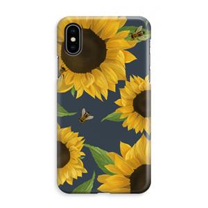 CaseCompany Sunflower and bees: iPhone XS Max Volledig Geprint Hoesje