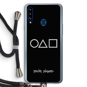 CaseCompany Squid Game: Samsung Galaxy A20s Transparant Hoesje met koord