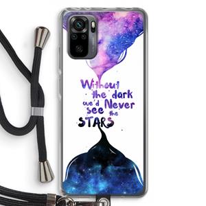 CaseCompany Stars quote: Xiaomi Redmi Note 10 Pro Transparant Hoesje met koord