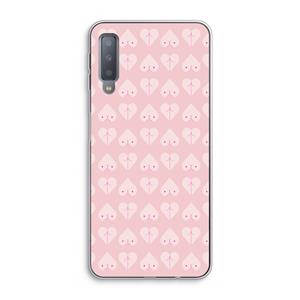 CaseCompany Ass 'n Titties: Samsung Galaxy A7 (2018) Transparant Hoesje