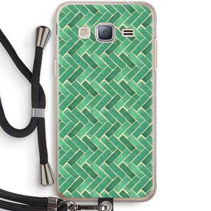 CaseCompany Moroccan tiles 2: Samsung Galaxy J3 (2016) Transparant Hoesje met koord