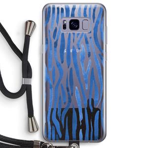 CaseCompany Blauwe nerven: Samsung Galaxy S8 Plus Transparant Hoesje met koord