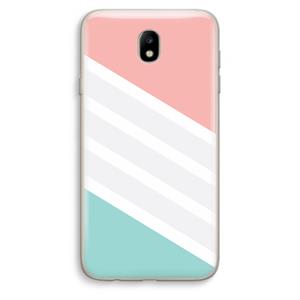 CaseCompany Strepen pastel: Samsung Galaxy J7 (2017) Transparant Hoesje