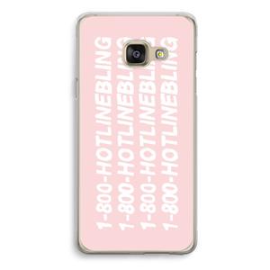 CaseCompany Hotline bling pink: Samsung Galaxy A3 (2016) Transparant Hoesje