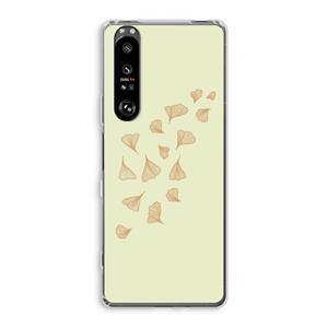 CaseCompany Falling Leaves: Sony Xperia 1 III Transparant Hoesje