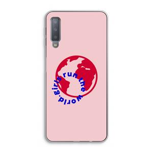 CaseCompany Run The World: Samsung Galaxy A7 (2018) Transparant Hoesje