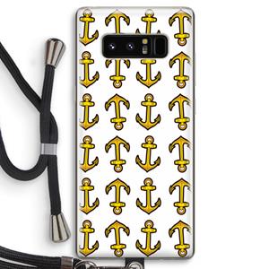 CaseCompany Musketon Anchor: Samsung Galaxy Note 8 Transparant Hoesje met koord