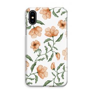 CaseCompany Peachy flowers: iPhone XS Max Volledig Geprint Hoesje