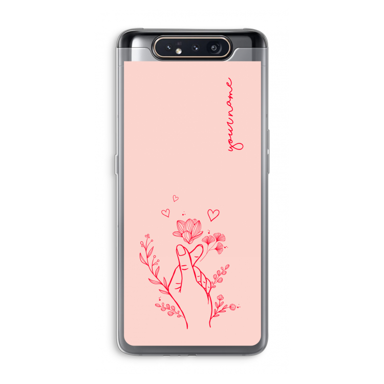 CaseCompany Giving Flowers: Samsung Galaxy A80 Transparant Hoesje