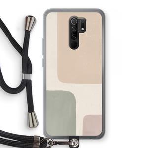 CaseCompany Geo #7: Xiaomi Redmi 9 Transparant Hoesje met koord