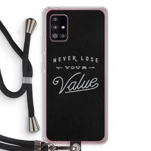 CaseCompany Never lose your value: Samsung Galaxy A51 5G Transparant Hoesje met koord