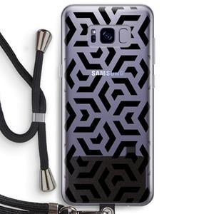CaseCompany Crazy pattern: Samsung Galaxy S8 Plus Transparant Hoesje met koord
