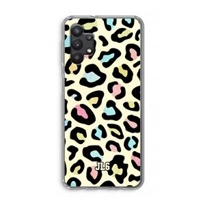 CaseCompany Leopard pattern: Samsung Galaxy A32 5G Transparant Hoesje