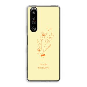 CaseCompany No rain no flowers: Sony Xperia 1 III Transparant Hoesje