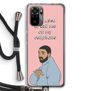 CaseCompany Hotline bling: Xiaomi Redmi Note 10 Pro Transparant Hoesje met koord