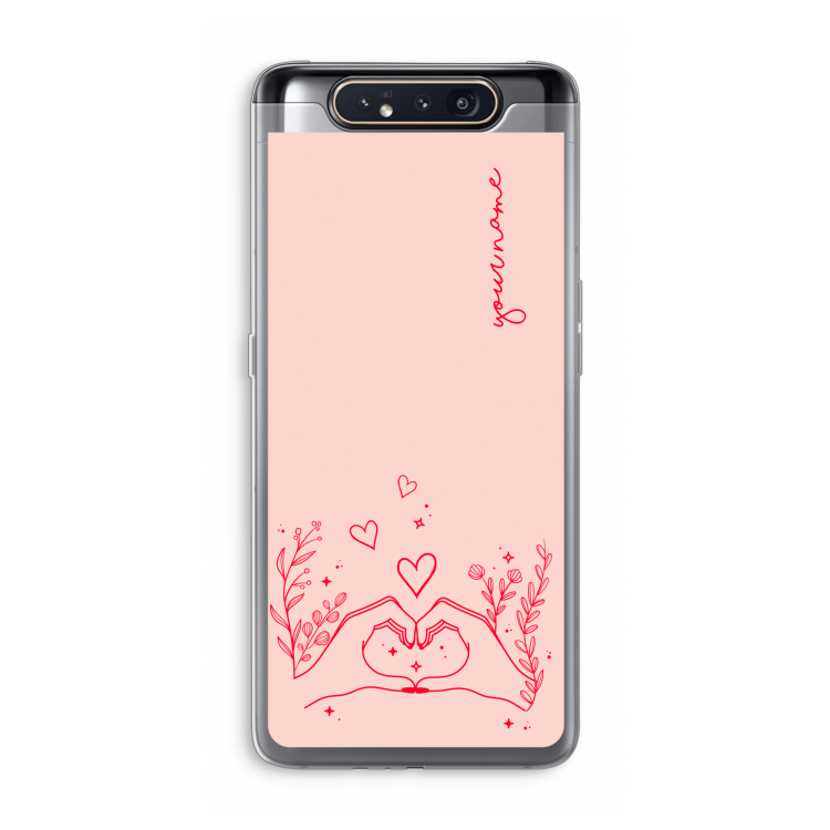 CaseCompany Love is in the air: Samsung Galaxy A80 Transparant Hoesje