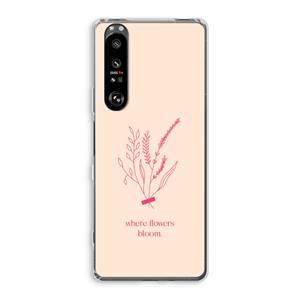 CaseCompany Where flowers bloom: Sony Xperia 1 III Transparant Hoesje