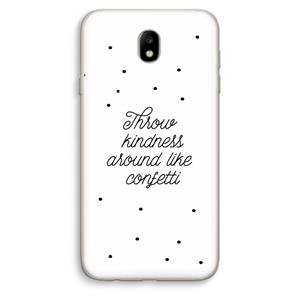 CaseCompany Confetti: Samsung Galaxy J7 (2017) Transparant Hoesje