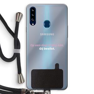 CaseCompany gij beslist: Samsung Galaxy A20s Transparant Hoesje met koord