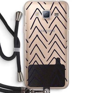 CaseCompany Marrakech Arrows: Samsung Galaxy J3 (2016) Transparant Hoesje met koord