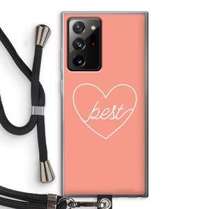 CaseCompany Best heart: Samsung Galaxy Note 20 Ultra / Note 20 Ultra 5G Transparant Hoesje met koord