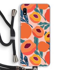 CaseCompany Perzik: Samsung Galaxy A10 Transparant Hoesje met koord