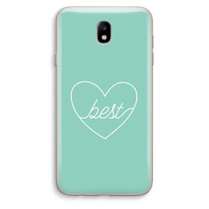 CaseCompany Best heart pastel: Samsung Galaxy J7 (2017) Transparant Hoesje