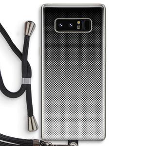CaseCompany Musketon Halftone: Samsung Galaxy Note 8 Transparant Hoesje met koord
