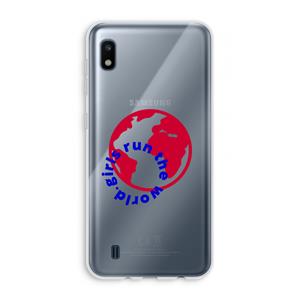 CaseCompany Run The World: Samsung Galaxy A10 Transparant Hoesje
