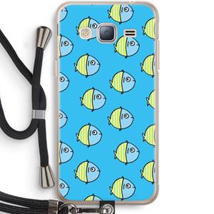 CaseCompany Visjes: Samsung Galaxy J3 (2016) Transparant Hoesje met koord