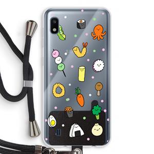 CaseCompany Happy bento friends: Samsung Galaxy A10 Transparant Hoesje met koord