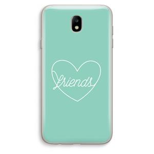 CaseCompany Friends heart pastel: Samsung Galaxy J7 (2017) Transparant Hoesje